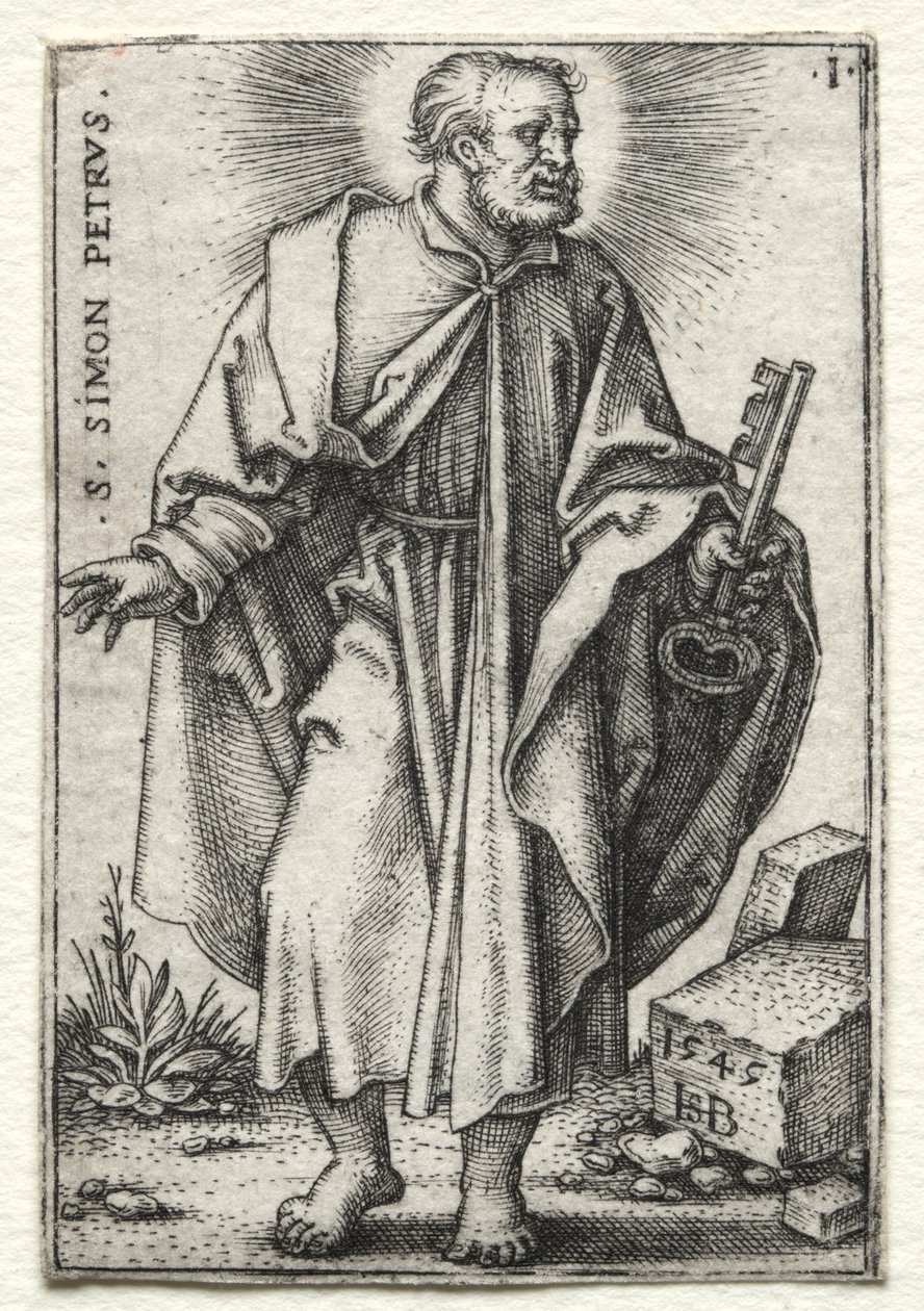 St Simon Peter av Hans Sebald Beham