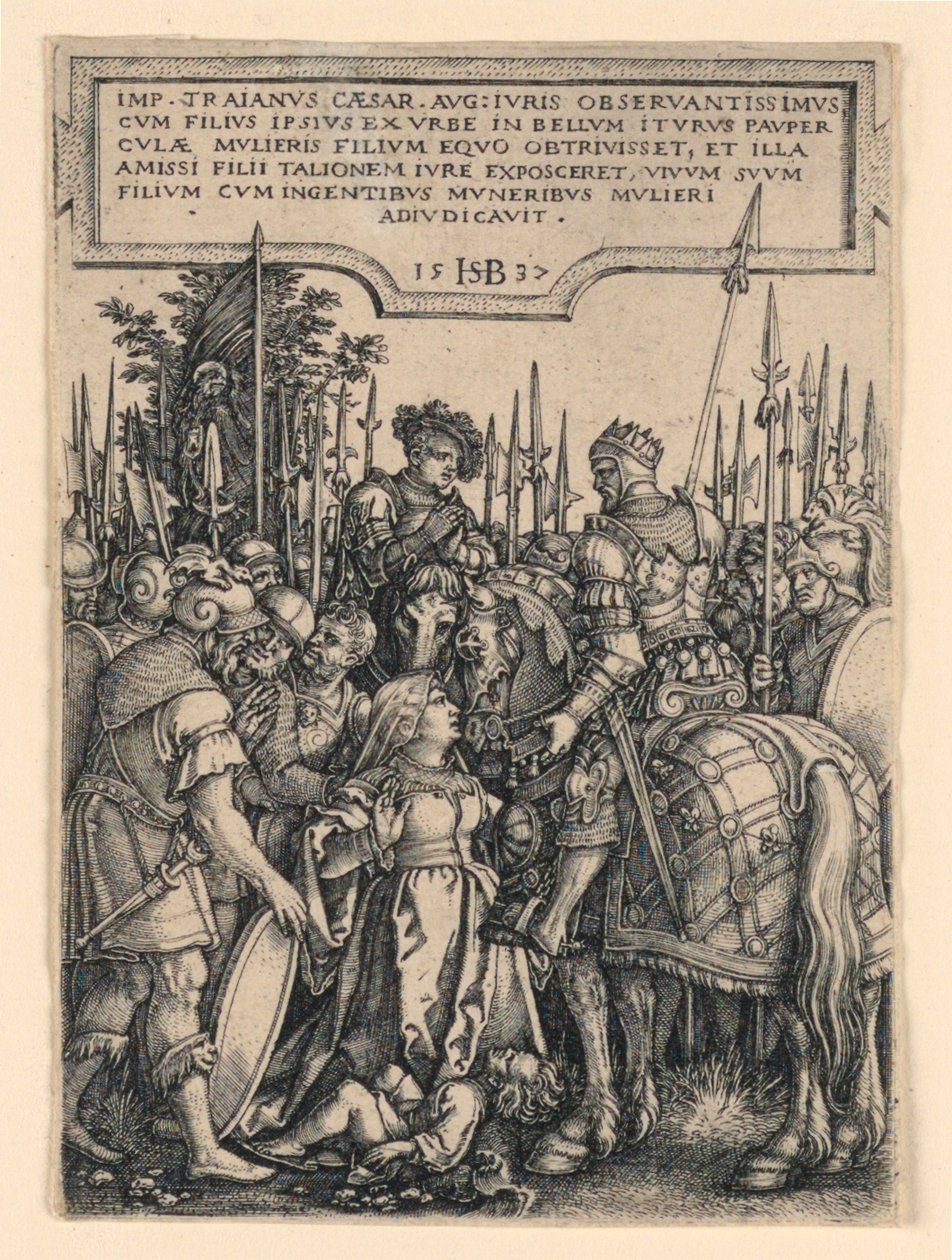 Trajanus rättvisa av Hans Sebald Beham
