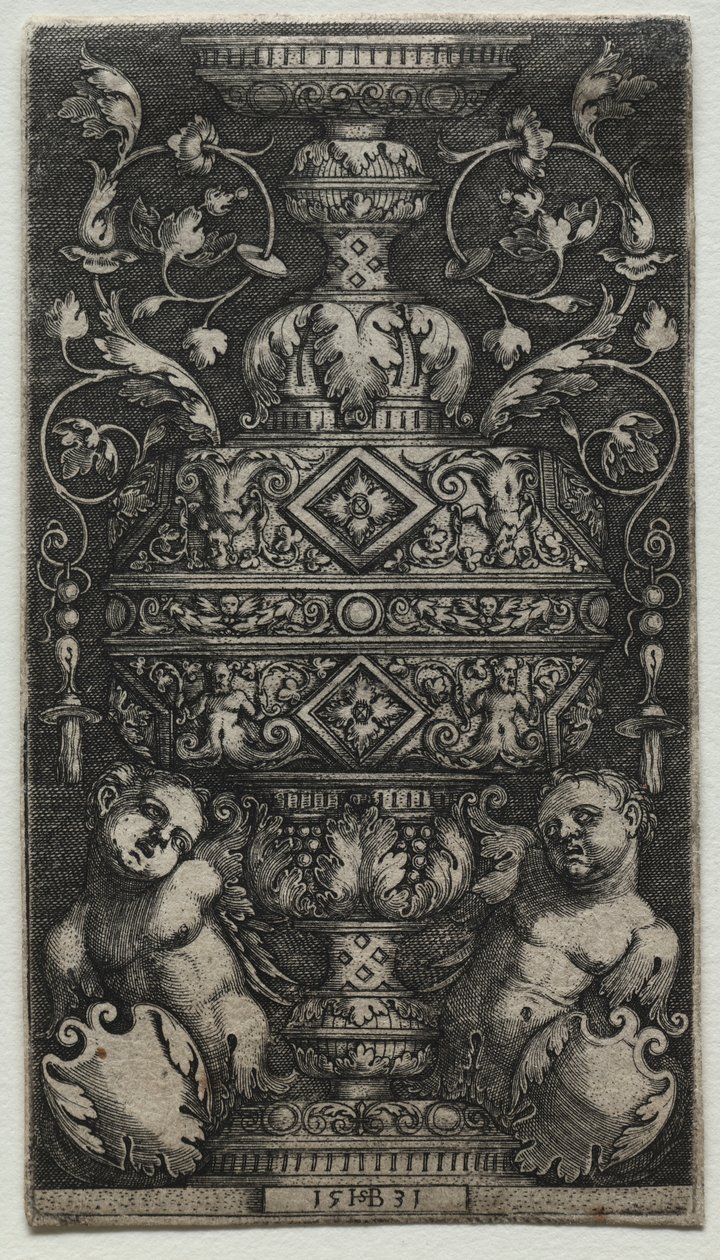 Vas Dekorerad Med Barn av Hans Sebald Beham