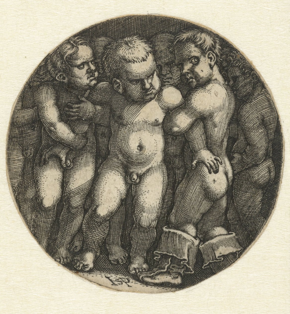 Sju nakna pojkar av Hans Sebald Beham
