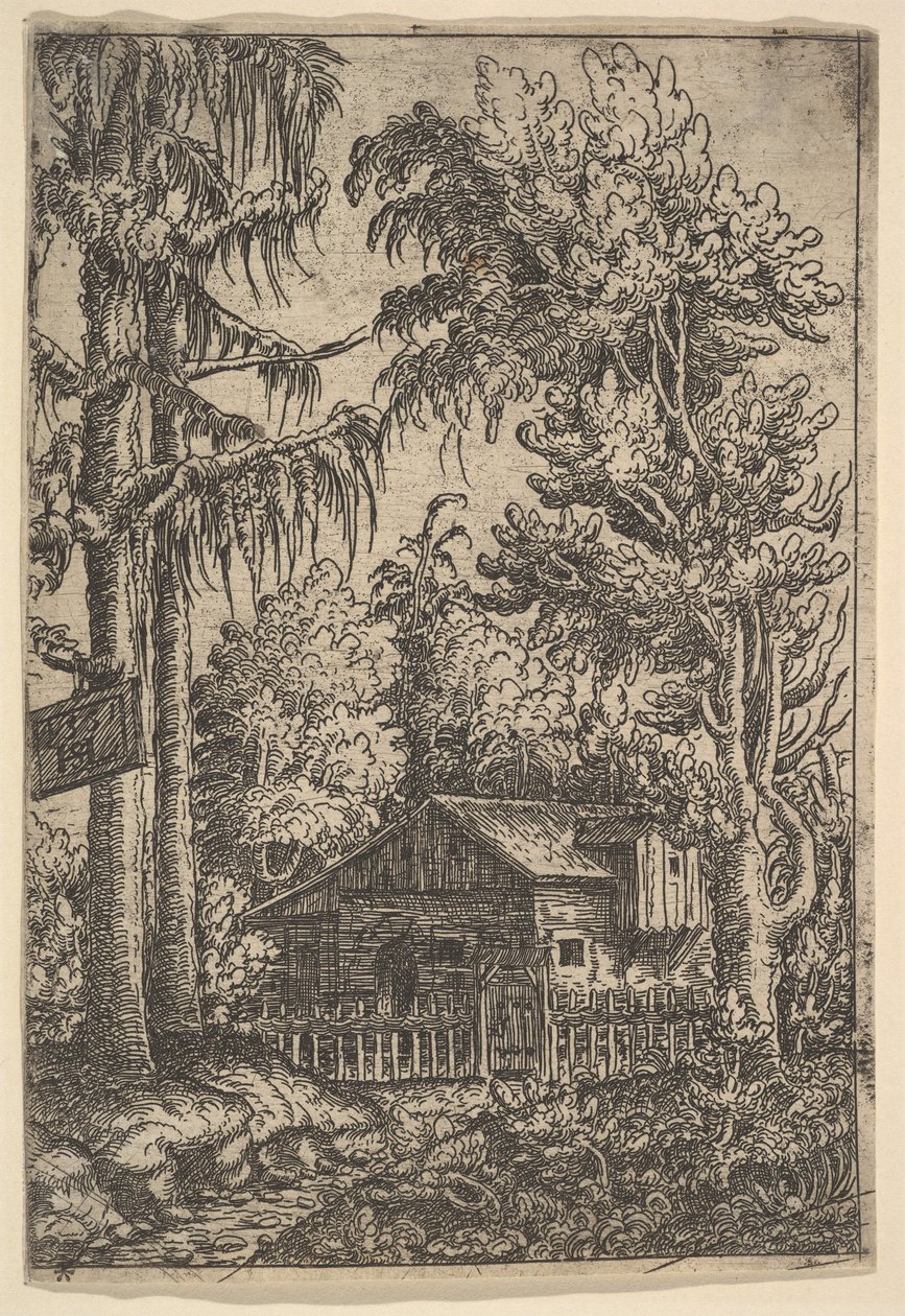 Stuga bland träd, 1551. av Hans Sebald Lautensack