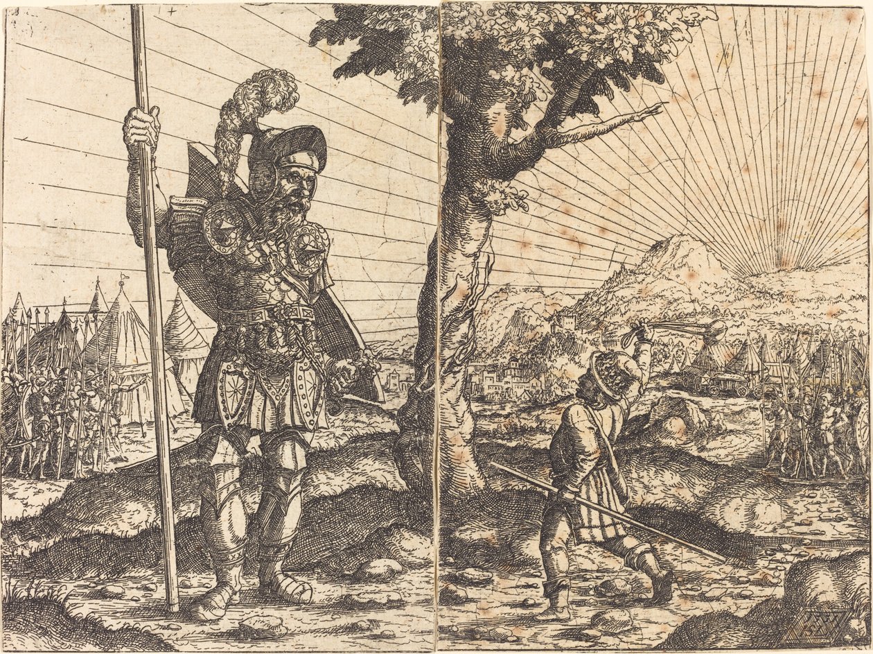 David och Goliat, 1551. av Hans Sebald Lautensack