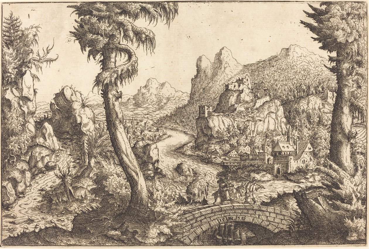 Flygningen till Egypten, 1558. av Hans Sebald Lautensack