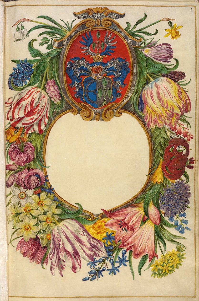 Tyska: Titelsida Moller-Florilegium (1) av Hans Simon Holtzbecker