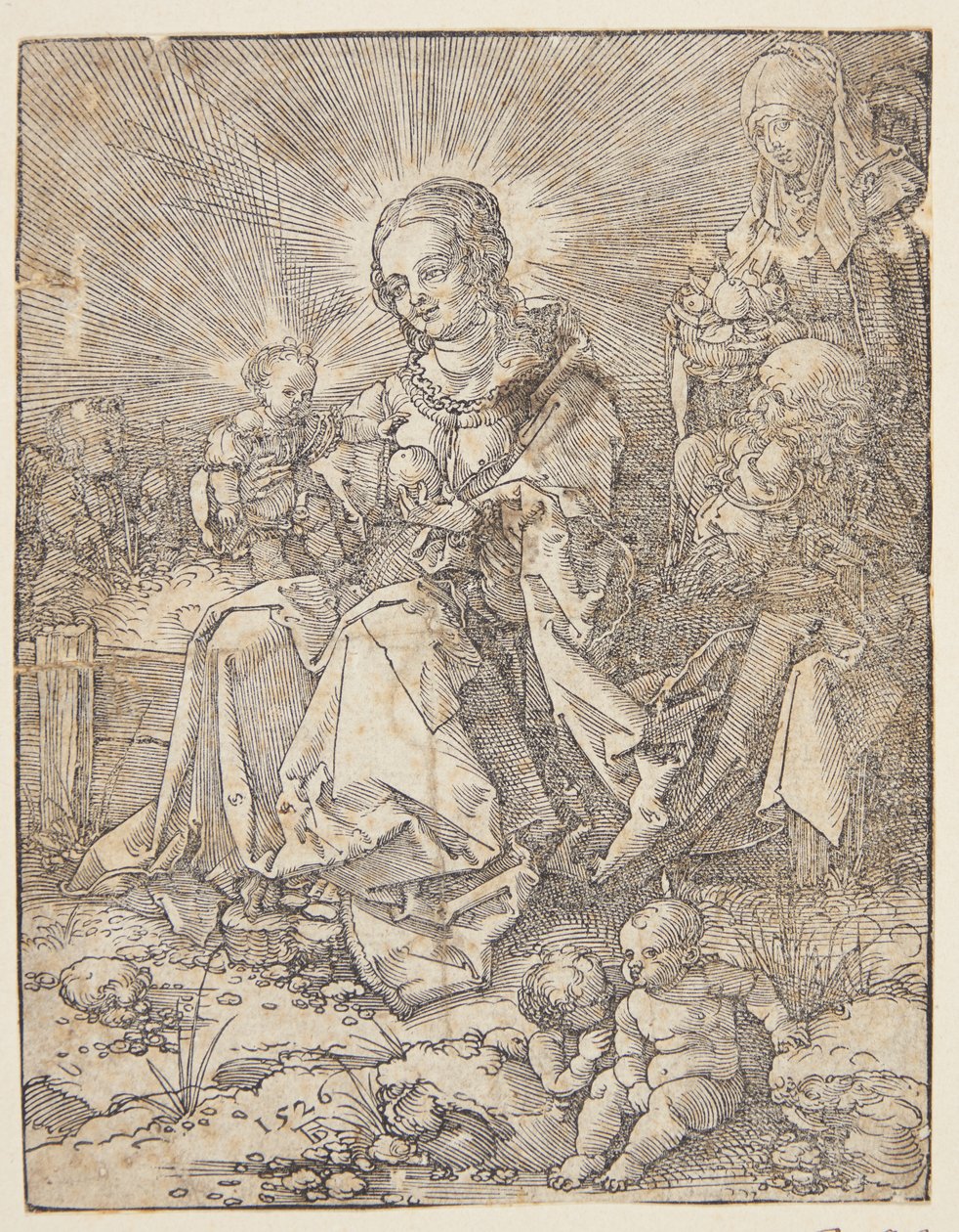 Madonnan på en gräsbevuxen bank av Hans Springinklee