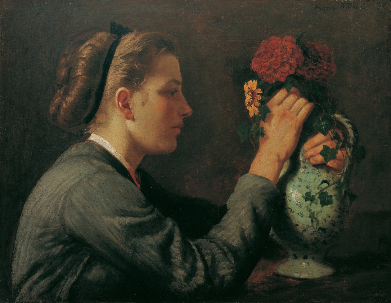 Agathe Thoma, konstnärens syster av Hans Thoma