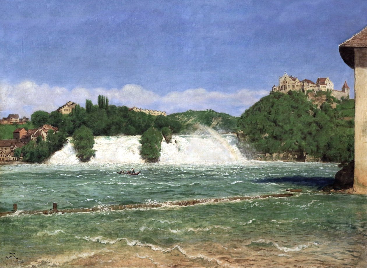 Rhenfallen nära Schaffhausen av Hans Thoma