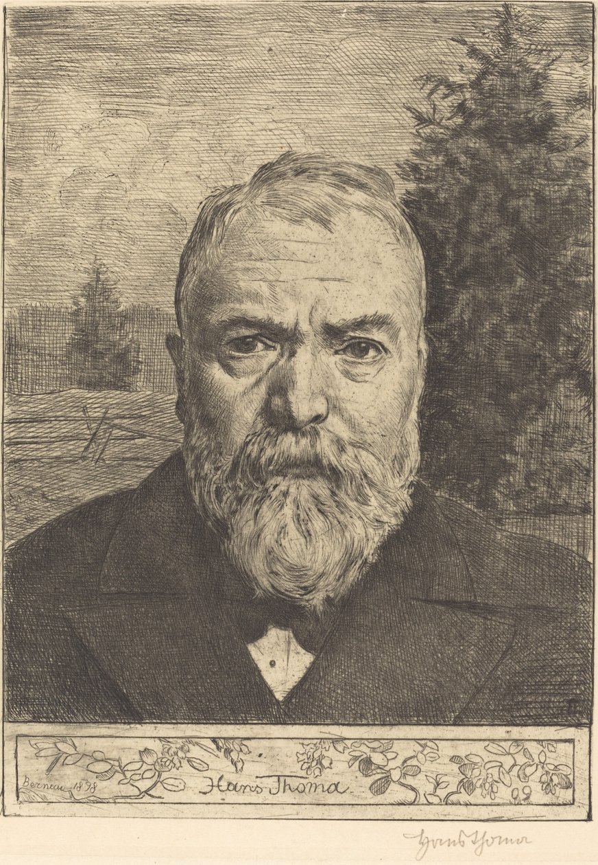 Självporträtt II av Hans Thoma