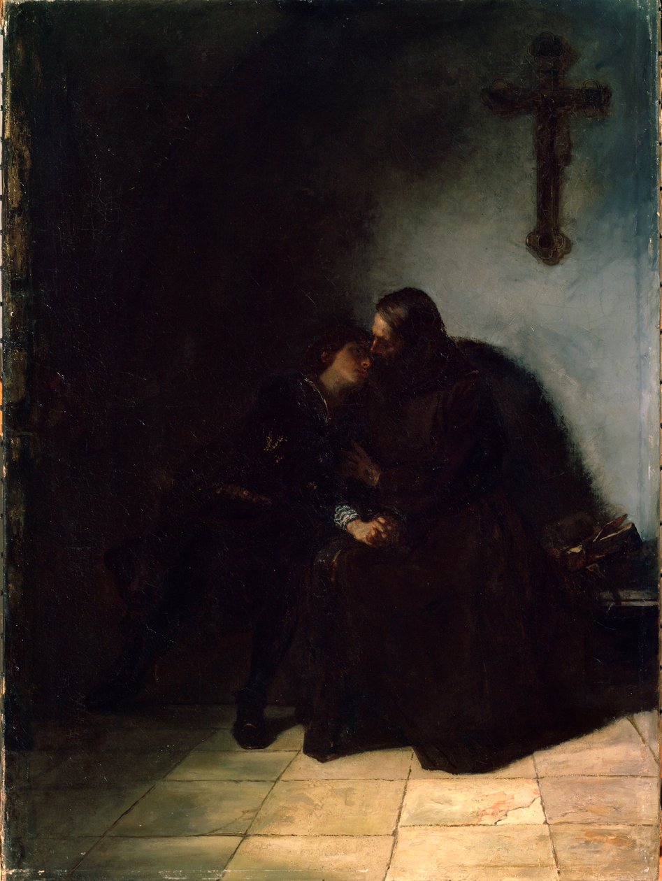 De dömdas avsked, c1860-1900. tysk målning av Hans Thoma