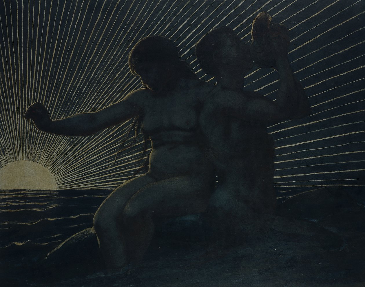 Triton-paret, 1892 av Hans Thoma