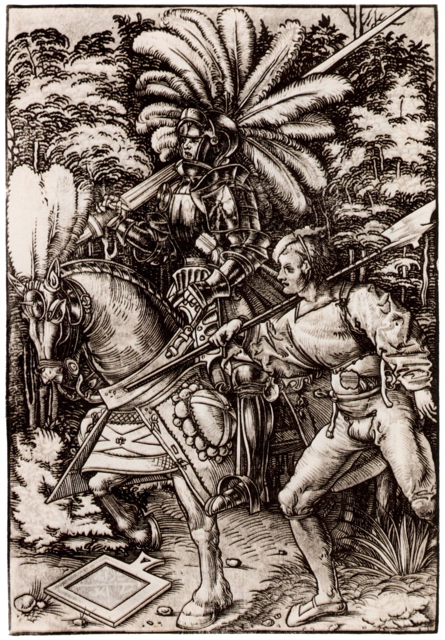 Knight och Halberdier av Hans Wechtlin