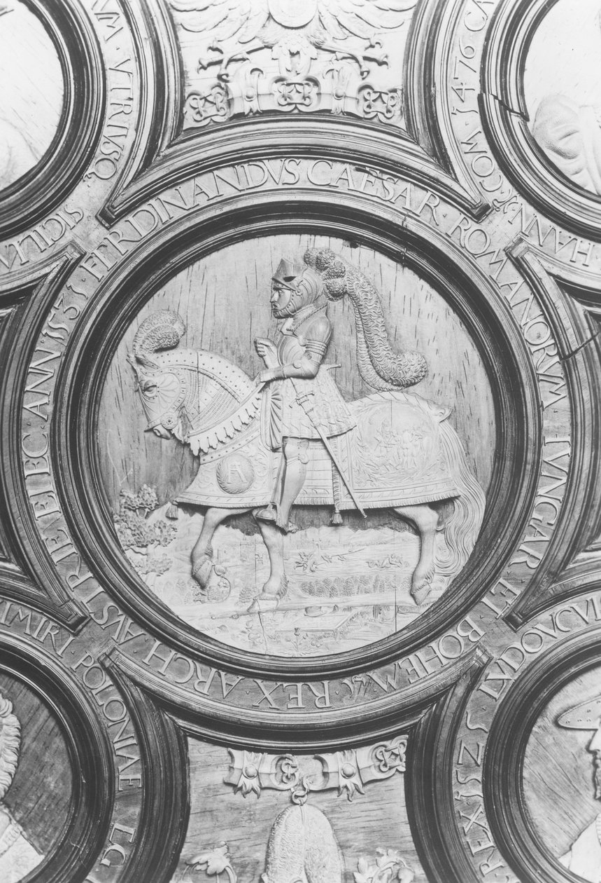 Ferdinand I av Habsburg (trä) av Hans, the younger Kels