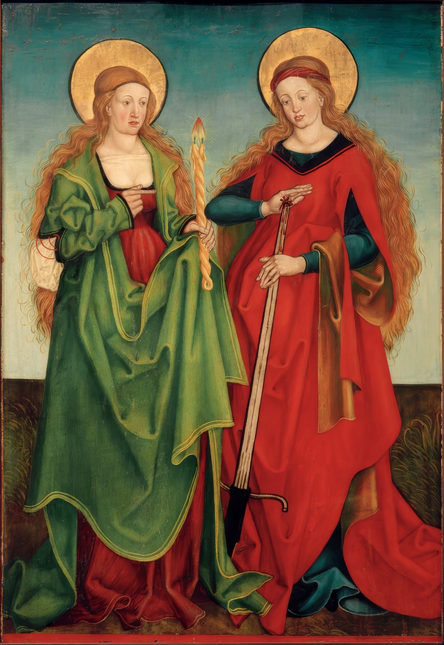 Heliga Genoveva och Lucia av Hans und Jakob Strüb