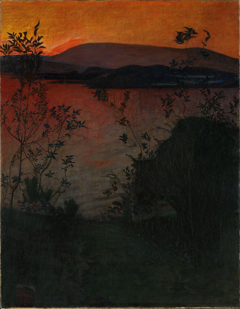 Kvällsglöd av Harald Oscar Sohlberg