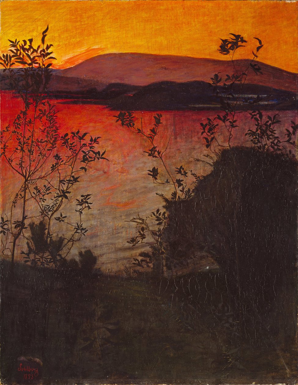 Kvällsglöd av Harald Oscar Sohlberg