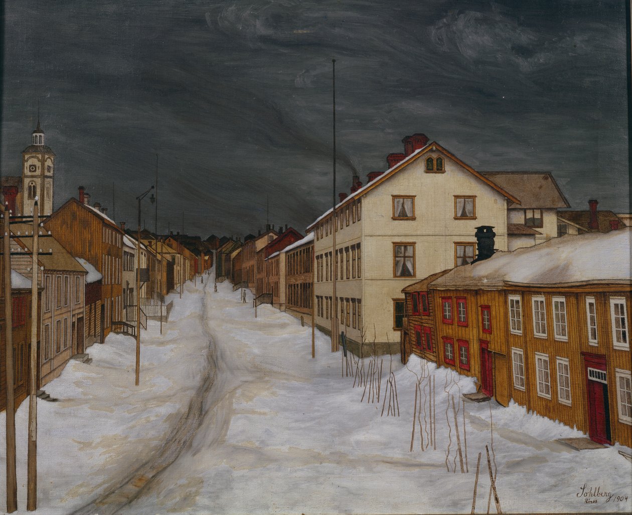 Main Street, Röros av Harald Oscar Sohlberg