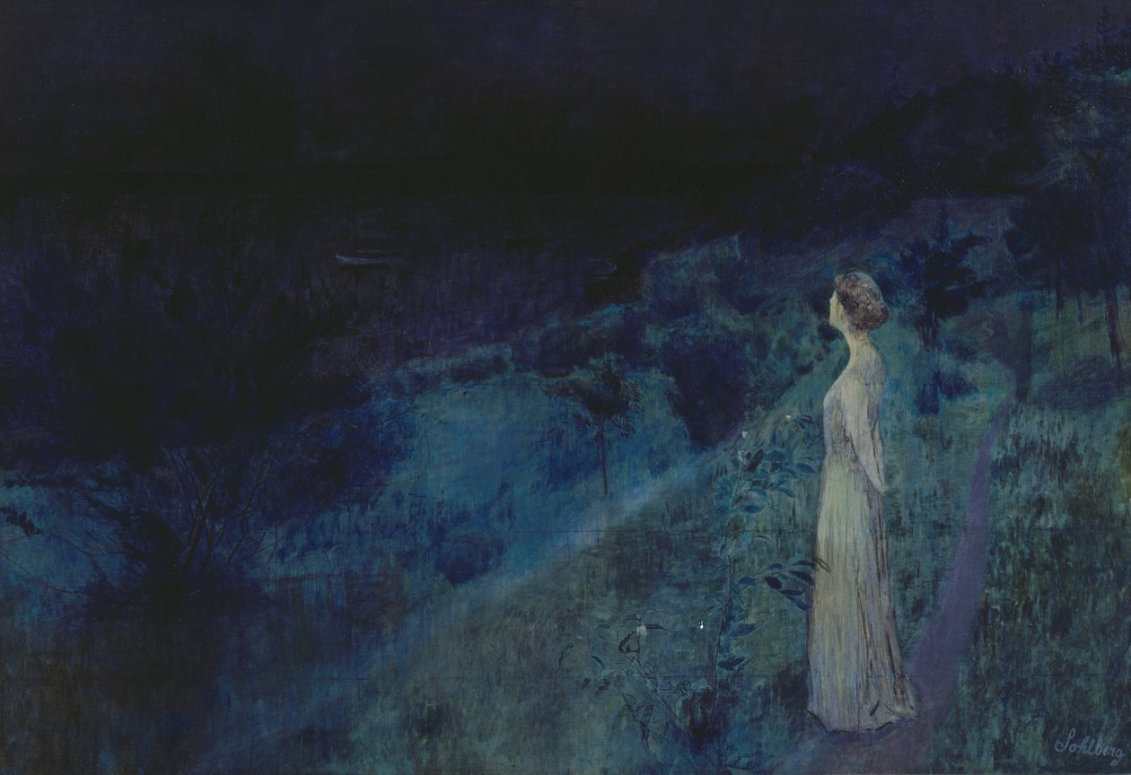 The Silence (olja på duk) av Harald Oscar Sohlberg