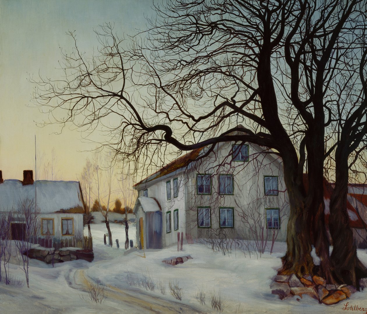 Vinterkväll av Harald Oscar Sohlberg