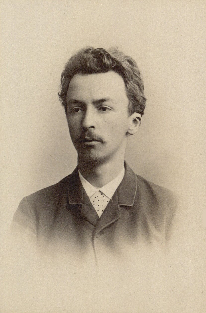 Porträtt av Vilhelm Hammershøi 1864-1916, 1889. av Harald Riise