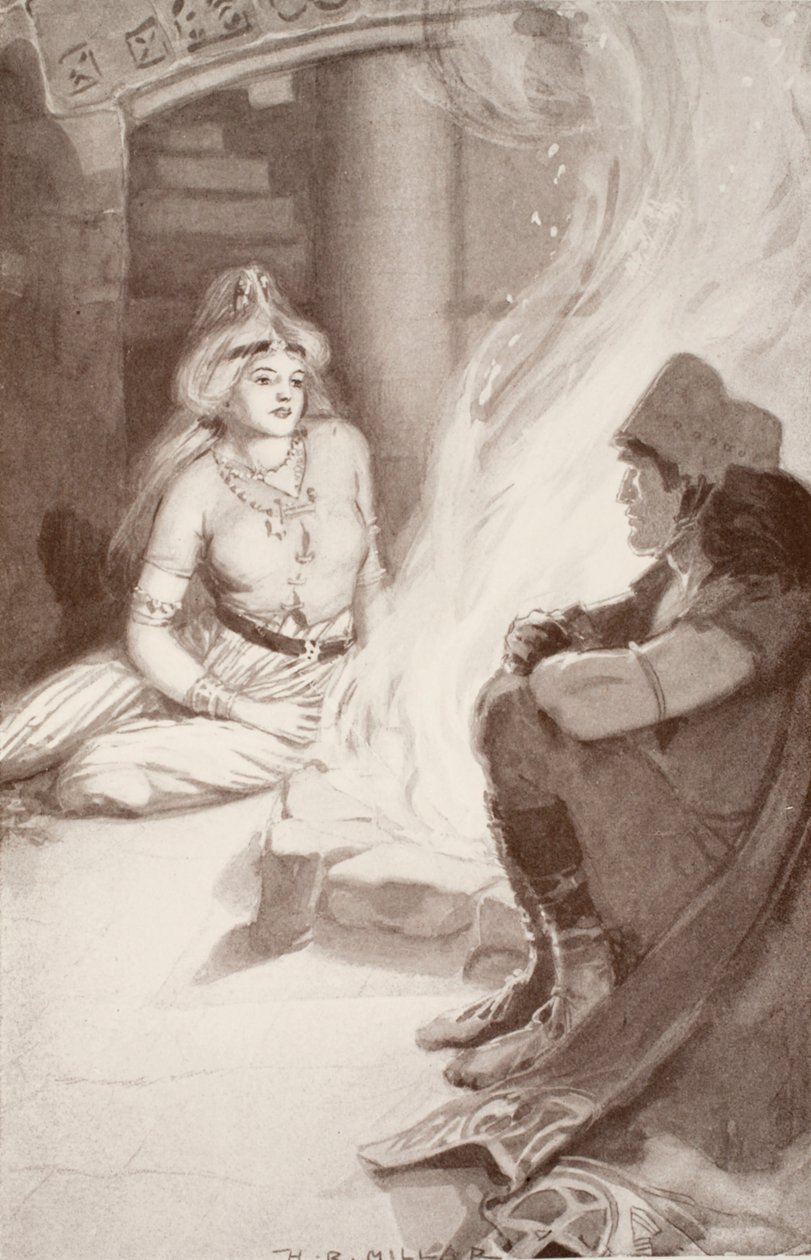 Cian finner Balors dotter, illustration från "Celtic Myth and Legend" av Charles Squire, 1905 av Harold Robert Millar