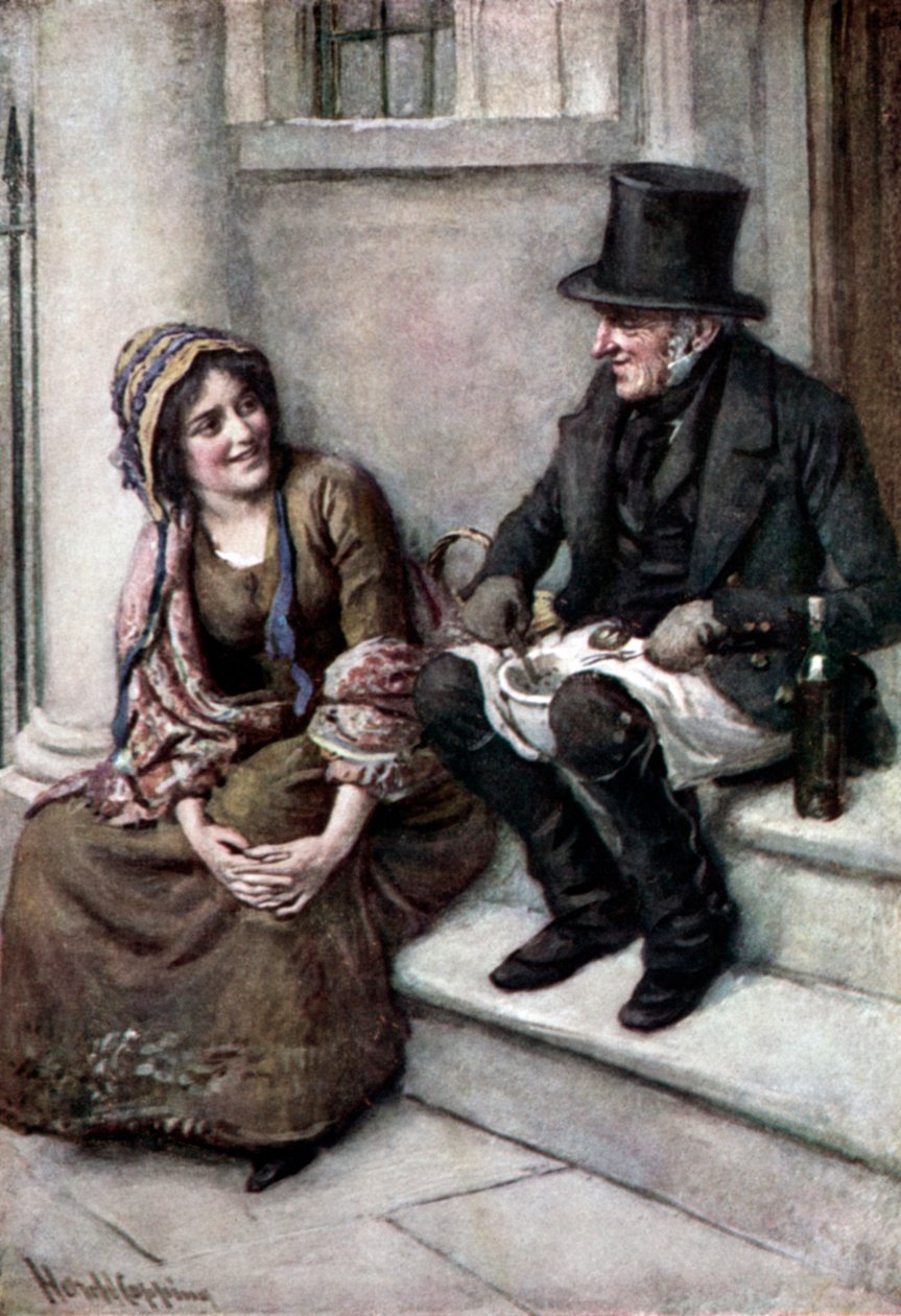 Charles Dickens "The Chimes" av Harold Copping