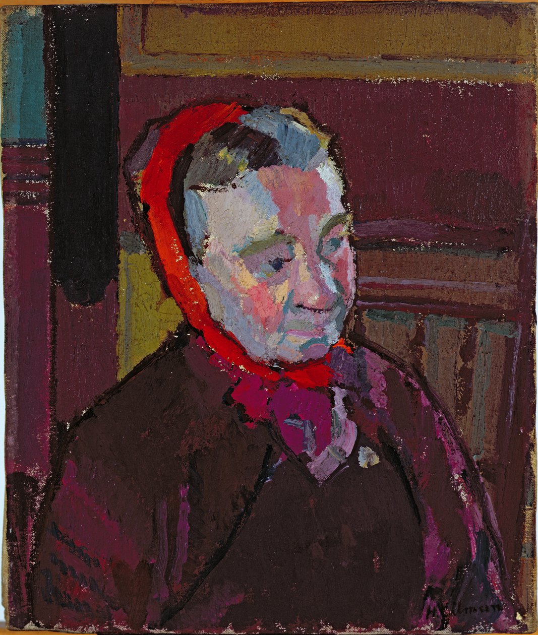 Porträtt av Mrs Mounter av Harold Gilman