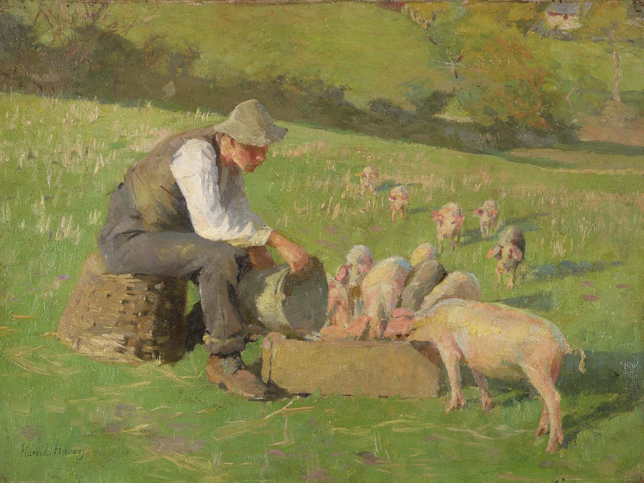 Matningstid (olja på duk) av Harold Harvey