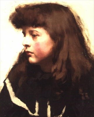 Porträtt av en flicka av Harold Harvey
