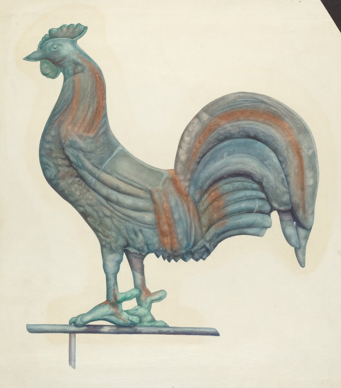 Copper Cock väderflöjel av Harriette Gale