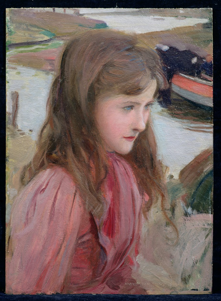 Studie av en ung flicka, 1898 av Harrington Mann