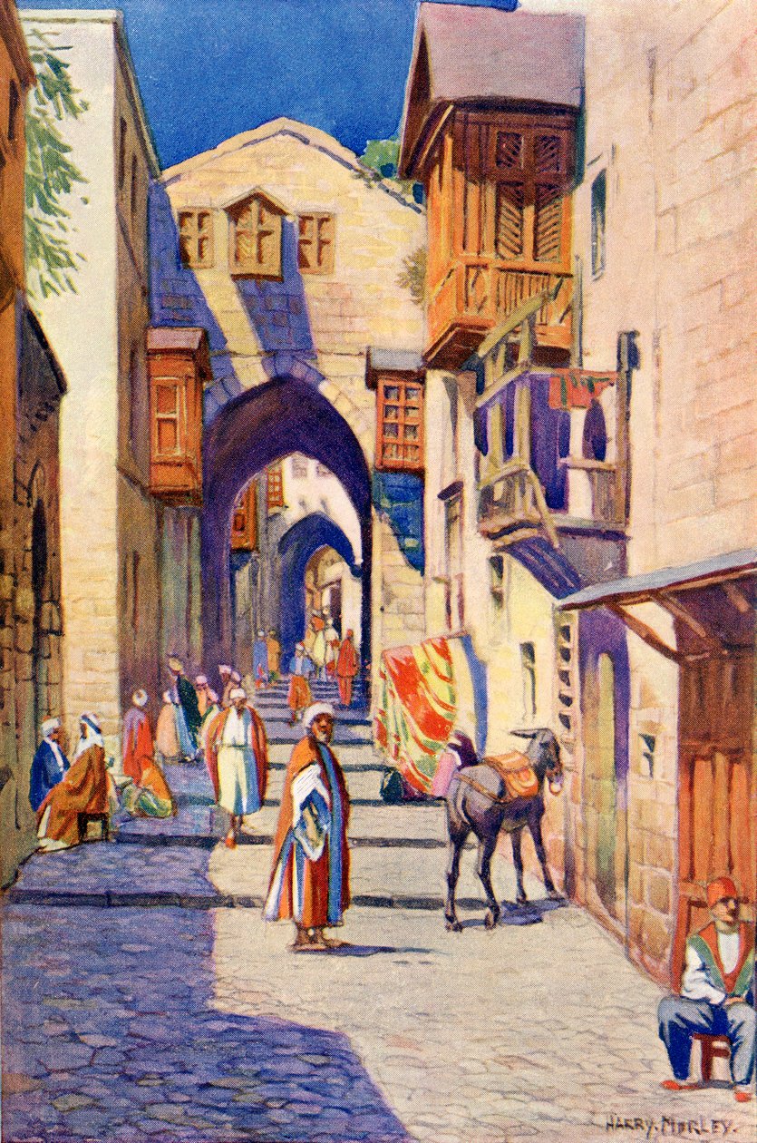 En gata i Jerusalem, ca 1910 av Harry Morley