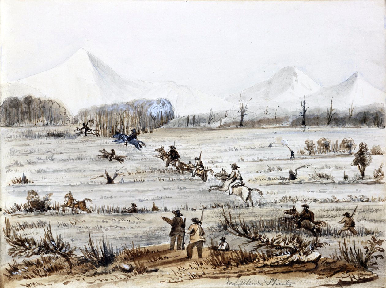 Rävjakt, Magellans sund (Chile) av Harry Edmond Edgell