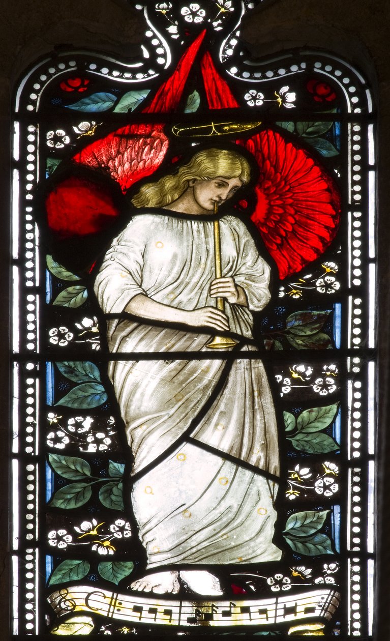 Musical Angel, 1876 (målat glas) av Harry Ellis Wooldridge