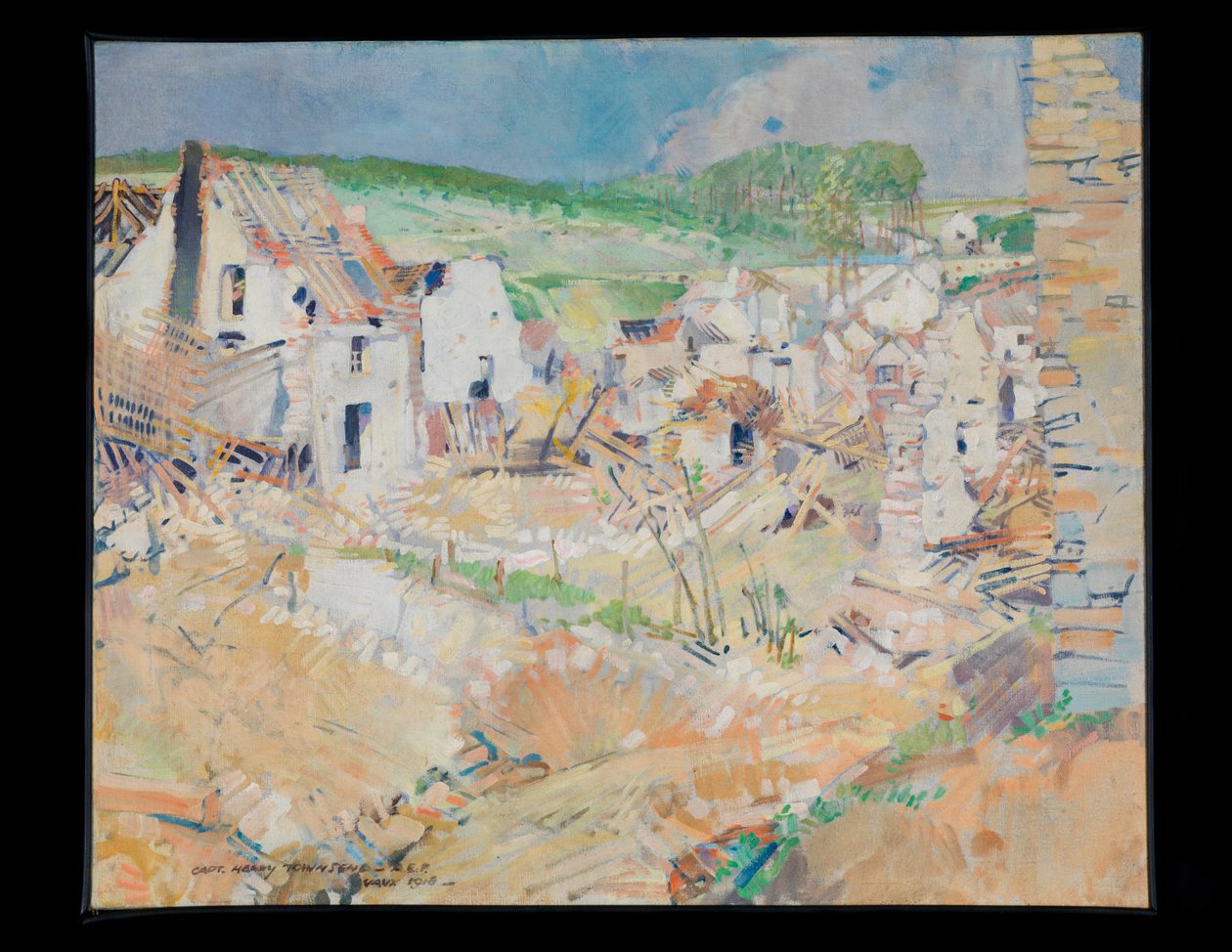 Vaux, ca 1918 (olja) av Harry Everett Townsend