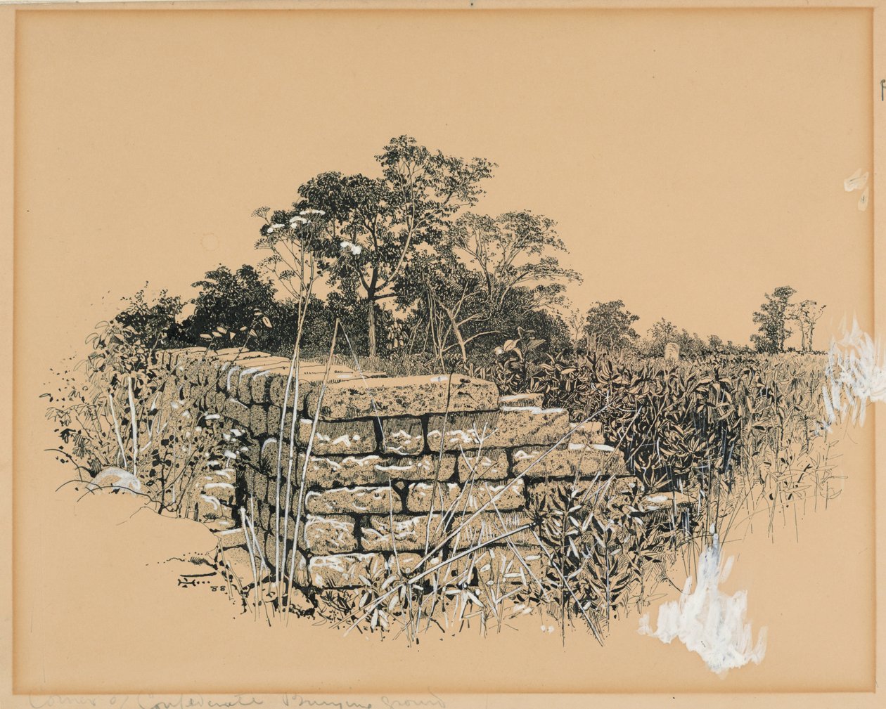 Corner Confederate Burying Ground av Harry Fenn