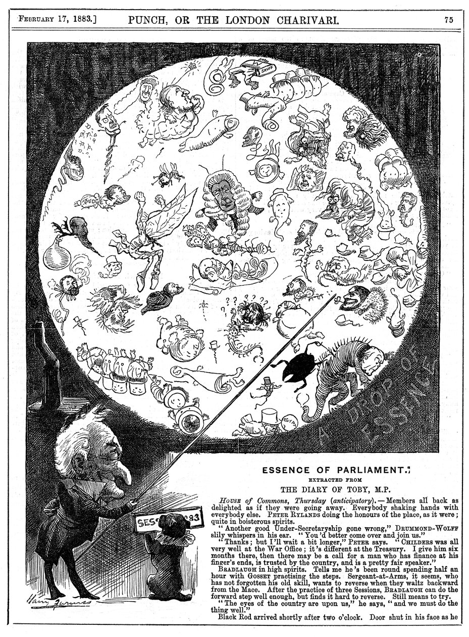 Essence of Parliament, 1883 av Harry Furniss