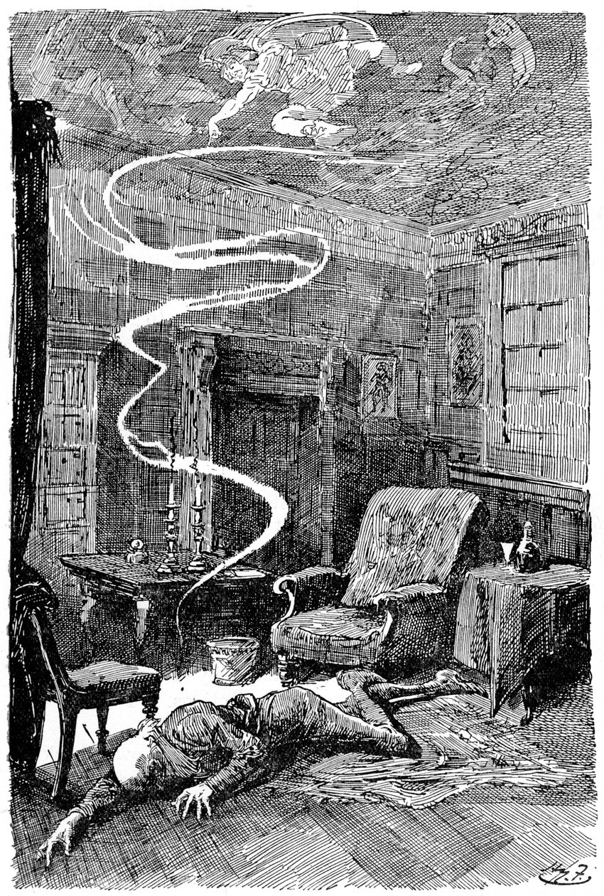 Mr Tulkinghorns död 1912 av Harry Furniss