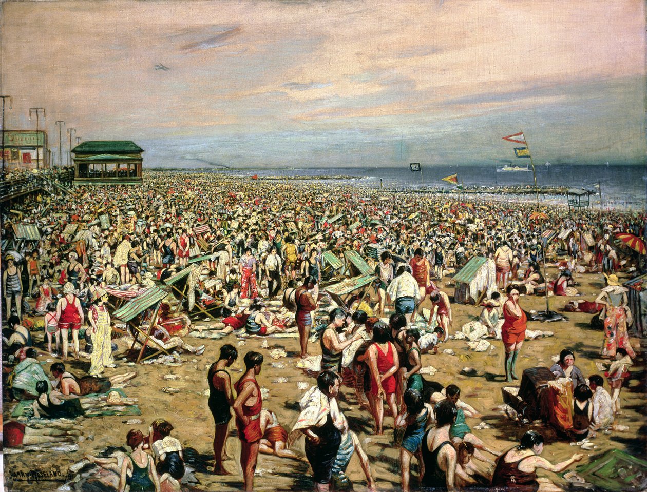 Strandscen, Coney Island av Harry Herman Roseland