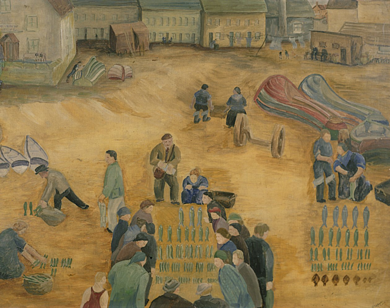 Fiskförsäljning, 1938 av Harry Mitten Wilson
