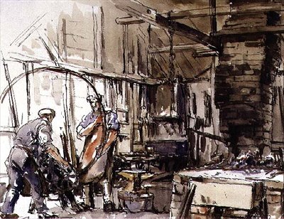 Böjning av ett däck, The Wheelwright