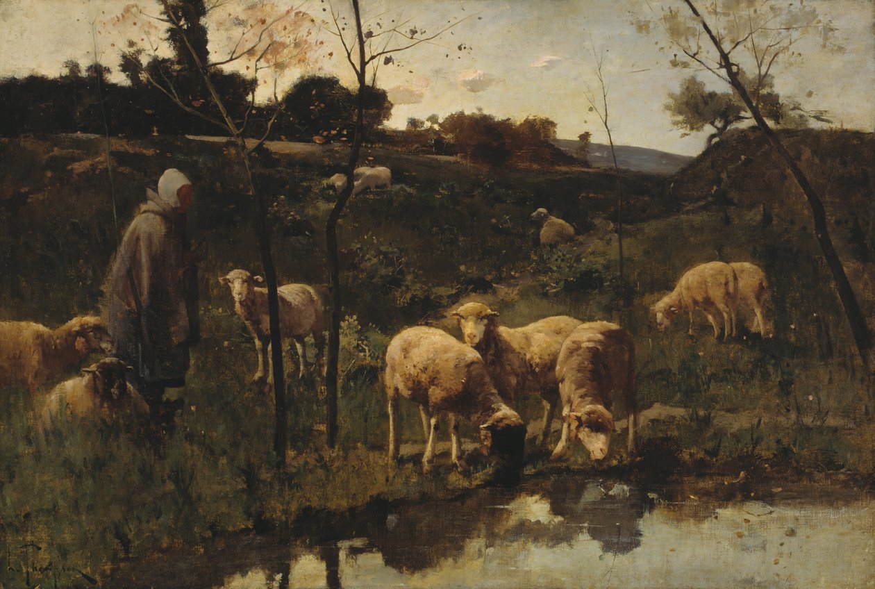 Landskap med får, Picardie av Harry Thompson