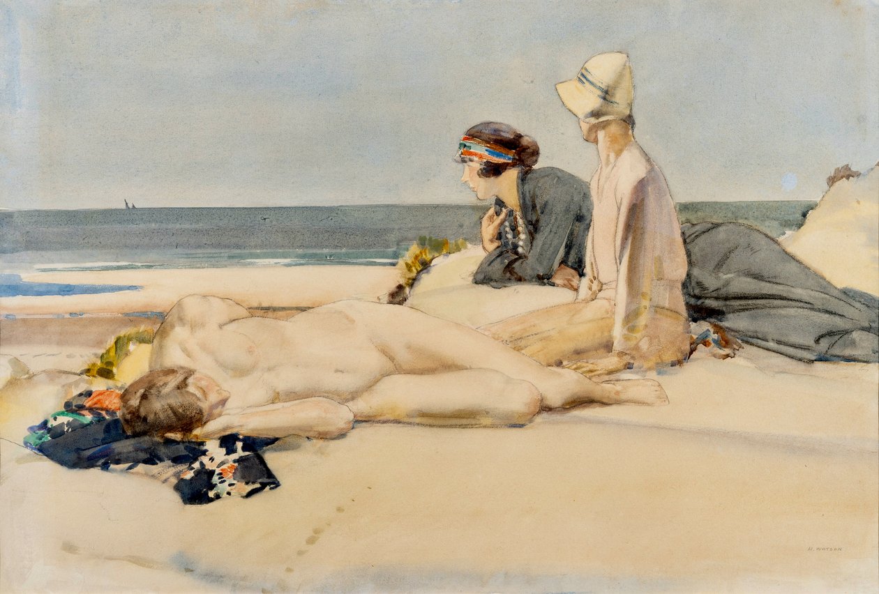 En avskild strand och ett avlägset segel av Harry Watson