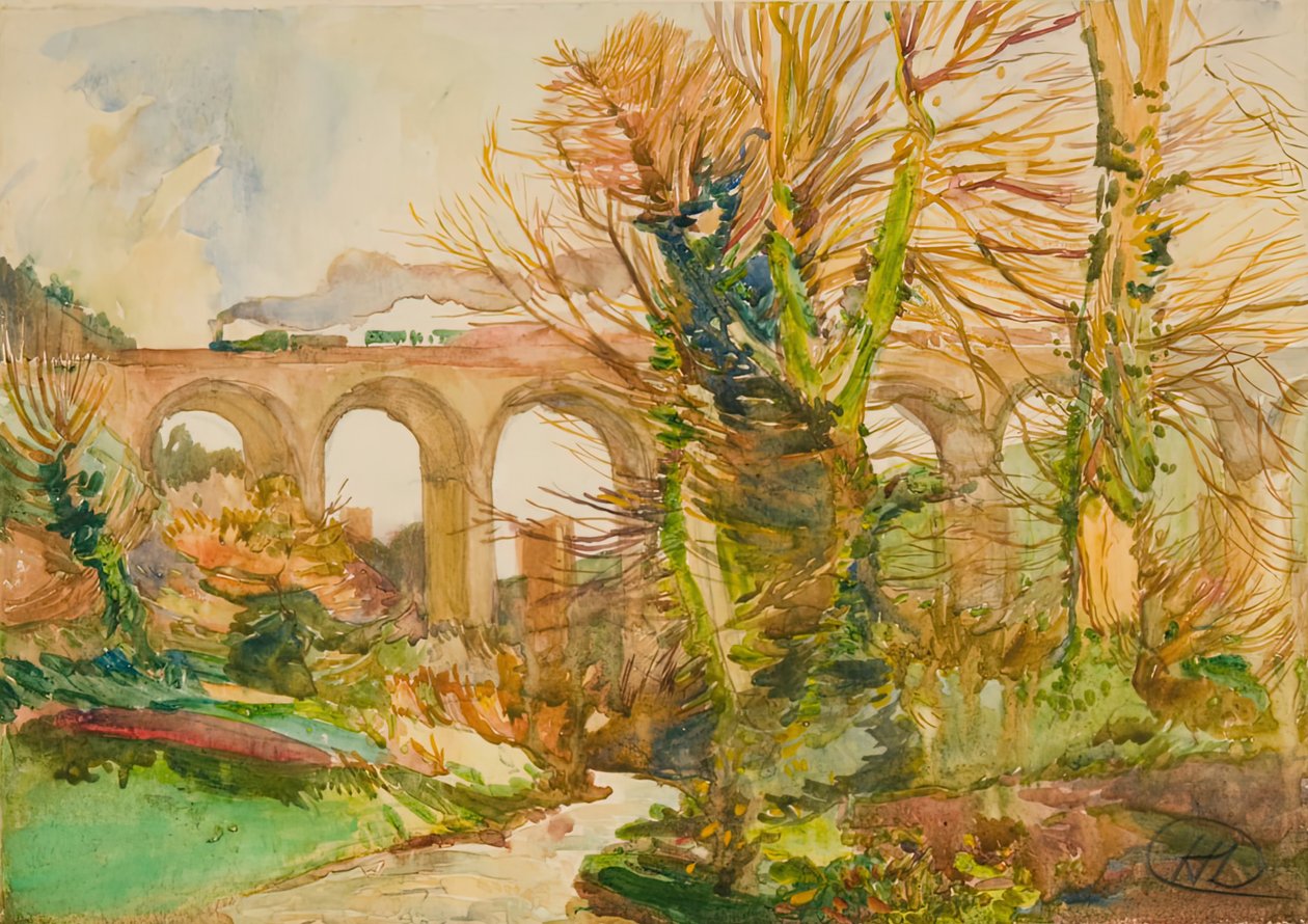 Railroad Bridge, St. Austell, England, 1905. av Hayley Lever