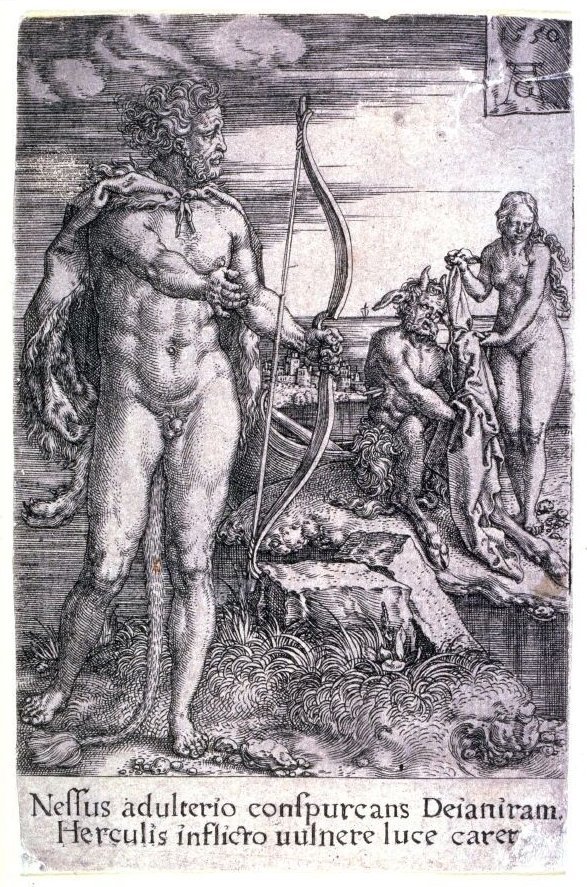 Hercules and the centaur Nessus av Heinrich Aldegrever