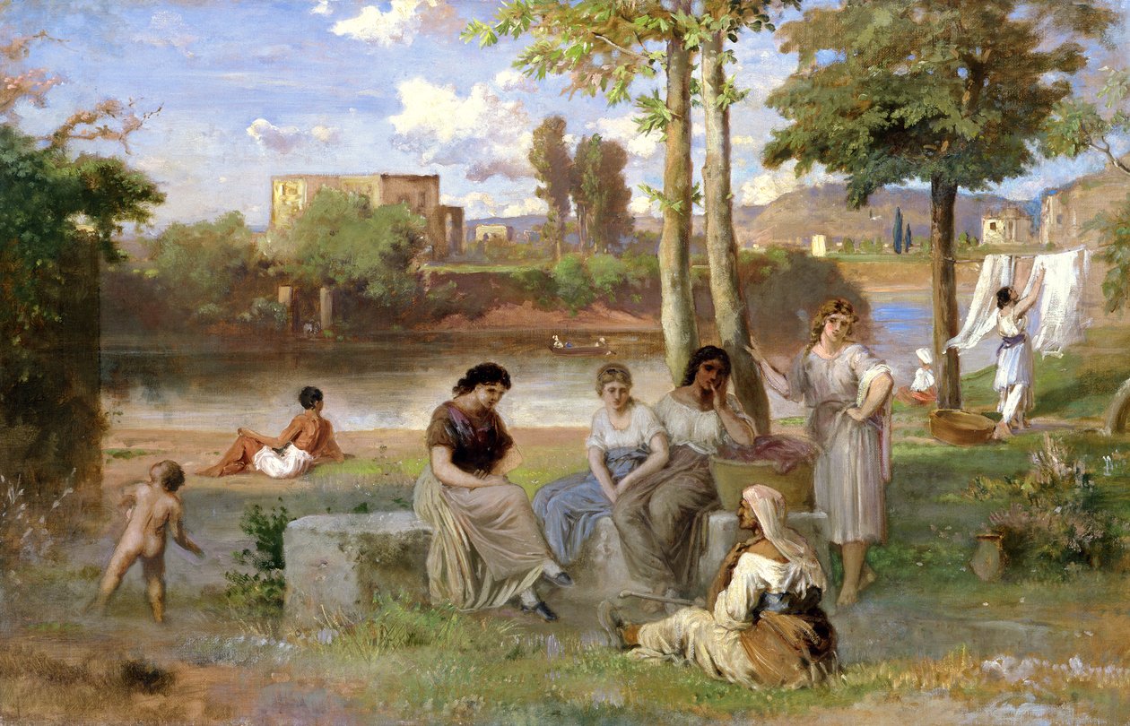 Tvätt på Tibern, 1864 av Heinrich Dreber