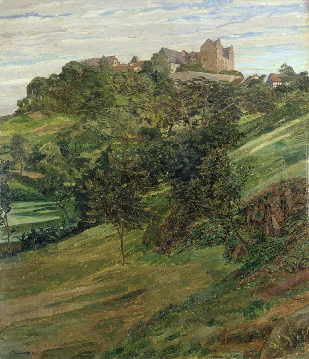 Lichtenberg slott i Odenwald, 1900 av Heinrich Wilhelm Truebner