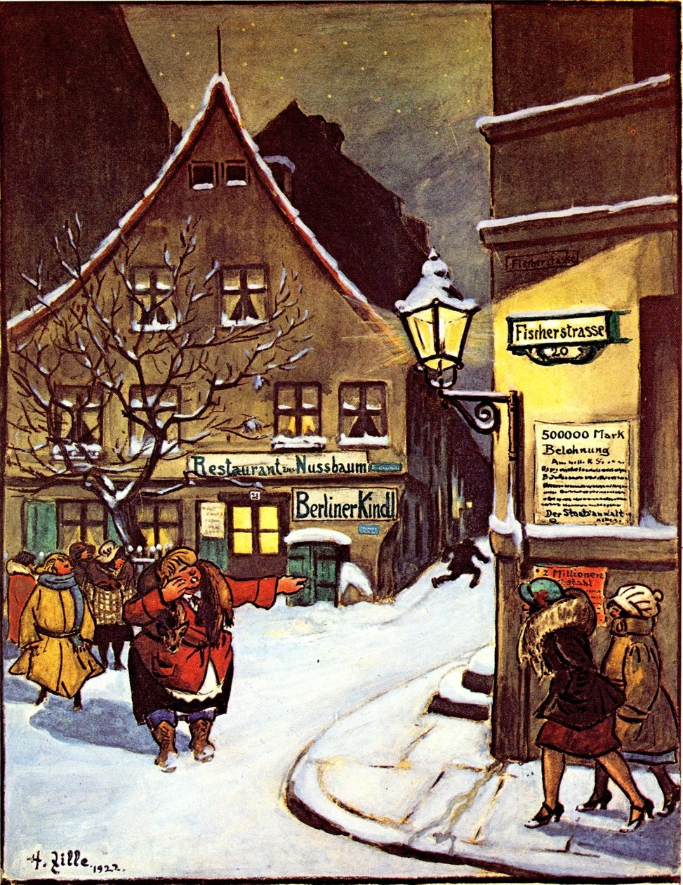 Berlin street scene Fischerstrae av Heinrich Zille