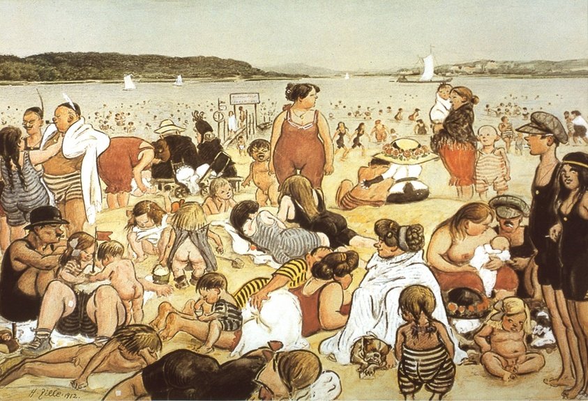 Berliner Strandleben 1912 av Heinrich Zille