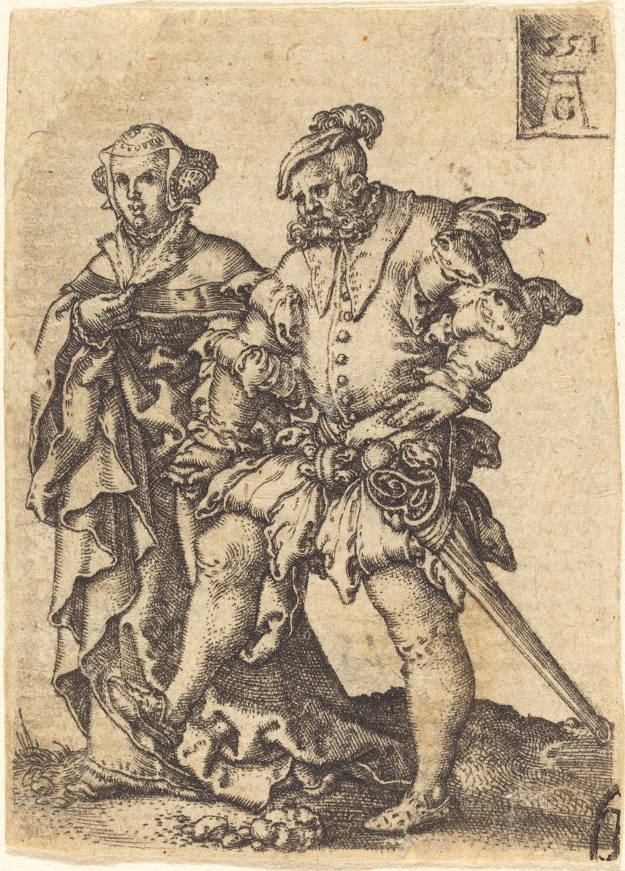 Dansande par av Heinrich Aldegrever