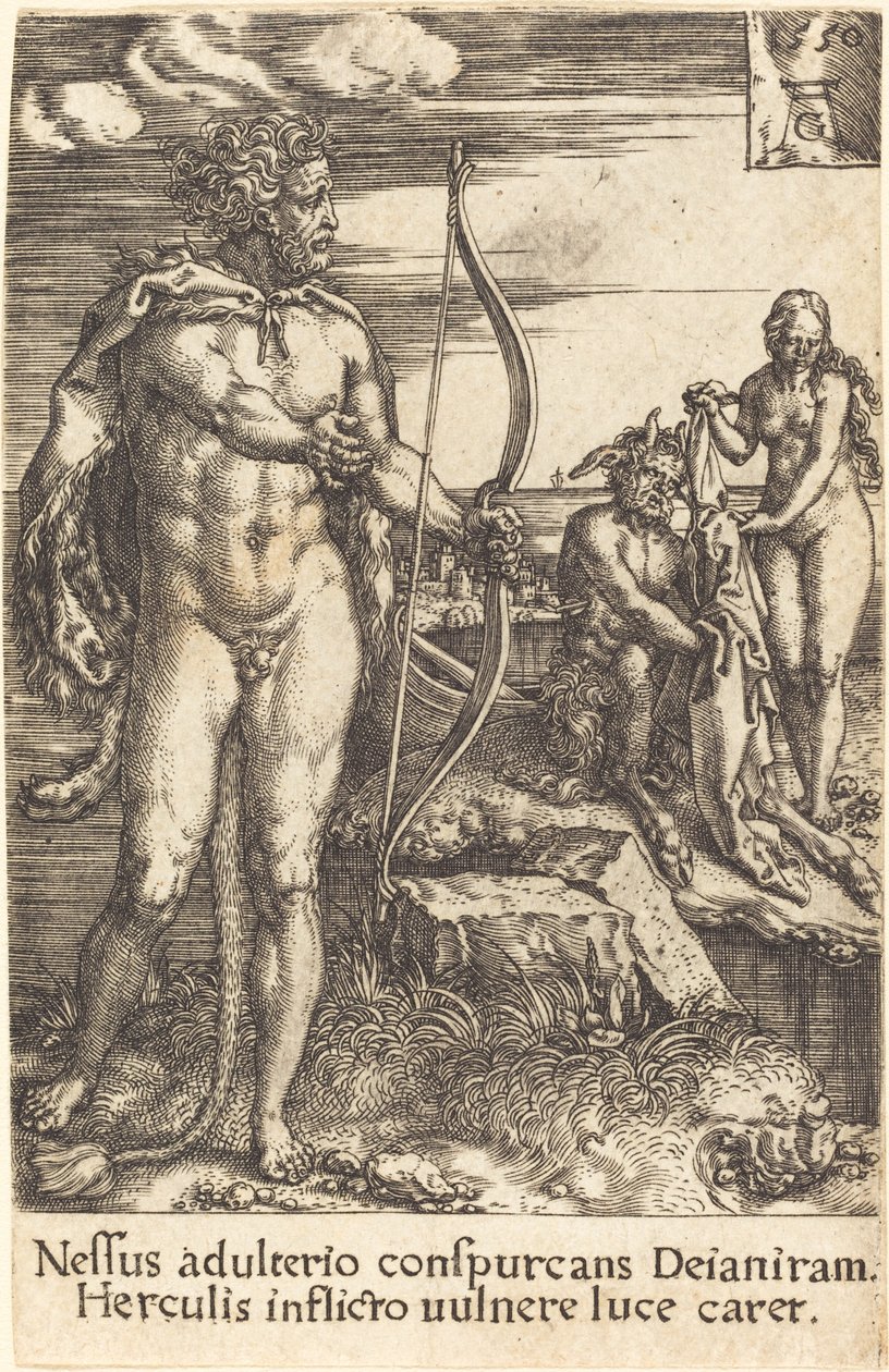 Herkules dödade Nessus, 1550. av Heinrich Aldegrever